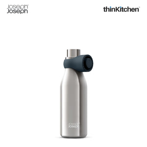 Joseph Joseph Loop Water Bottle, 500ml, Silver