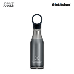 Joseph Joseph Loop Water Bottle, 500ml, Silver