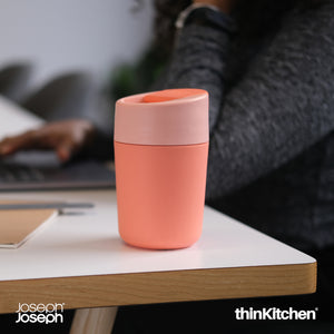 Joseph Joseph Hydration Sipp™ Travel Mug, 340 ml, Coral