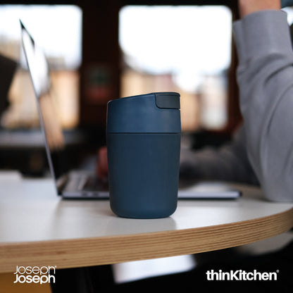 Joseph Joseph Sipp Travel Mug 340 Ml | Blue Travel Mug With Hygenic Lid
