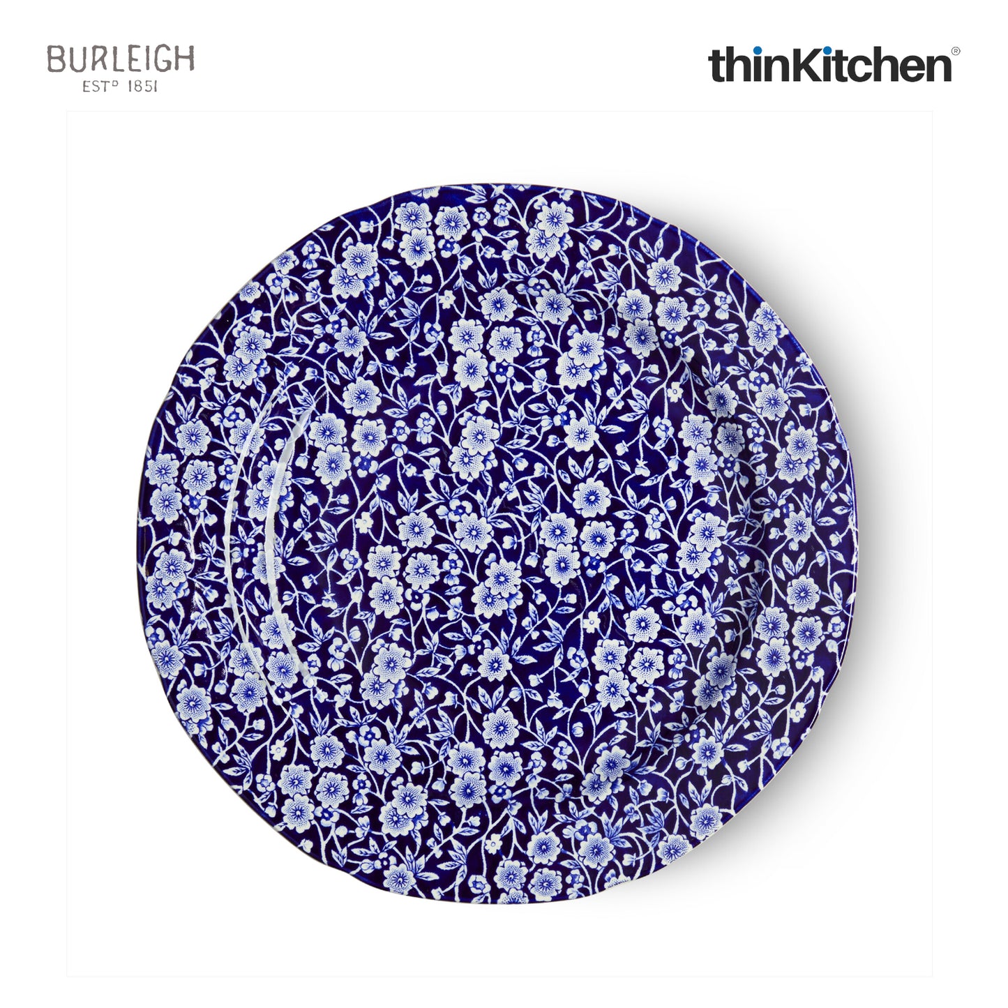 Burleigh Blue Calico Plate, 26.5cm