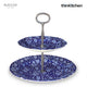 Burleigh Blue Calico 2 Tier Cake Stand