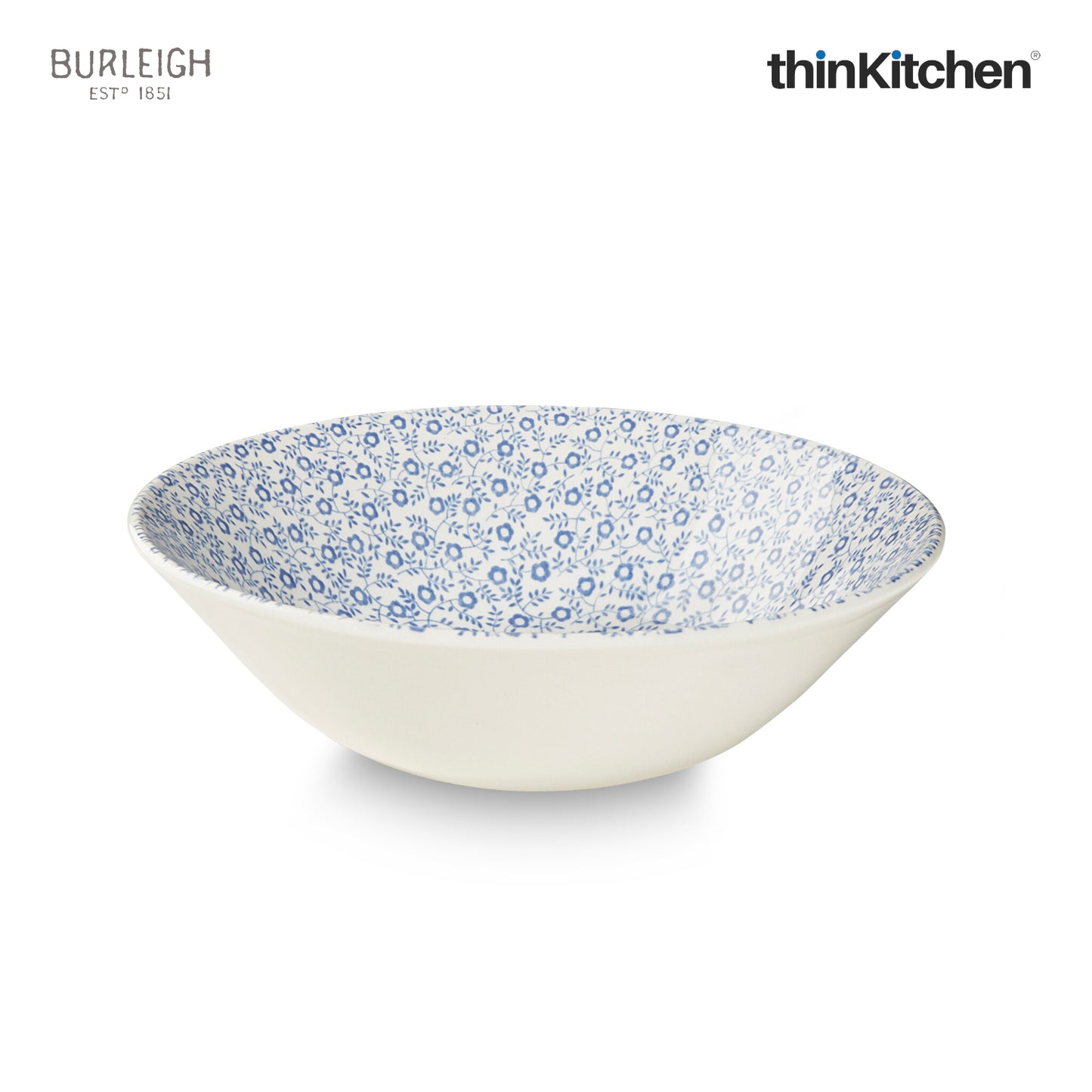 Burleigh Pale Blue Felicity Cereal Bowl, 16cm