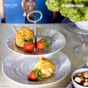 Burleigh Pale Blue Felicity 2 Tier Cake Stand