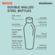 Typhoon Pure Double Wall Bottle, Black, 500ml