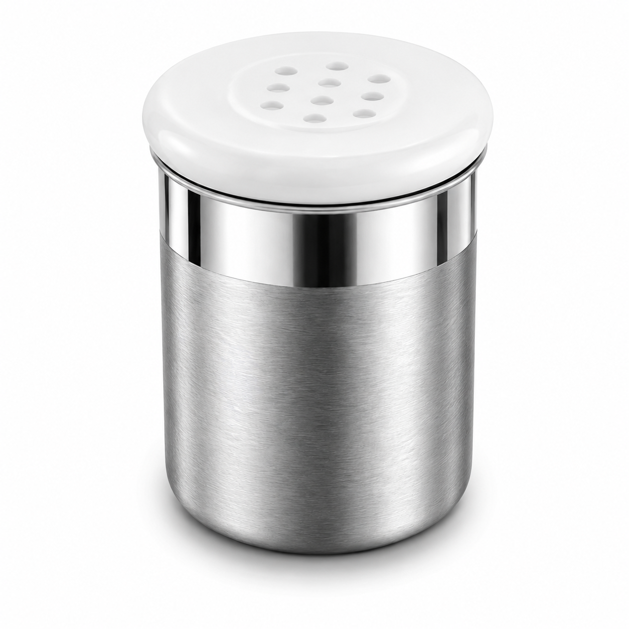 Culinex Stainless Steel Small Portable 100ml Coarse Seasoning Salt Pepper Dispenser -  5x6 cms for Spices, Herbs, Masala, Condiments