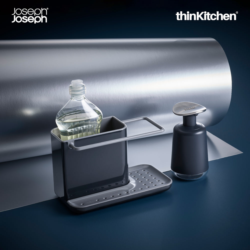 Joseph Joseph Kitchen Sink Caddy with Sponge Holder, Sink Organizer Rack - Grey | Space Saving Kitchen Organizer