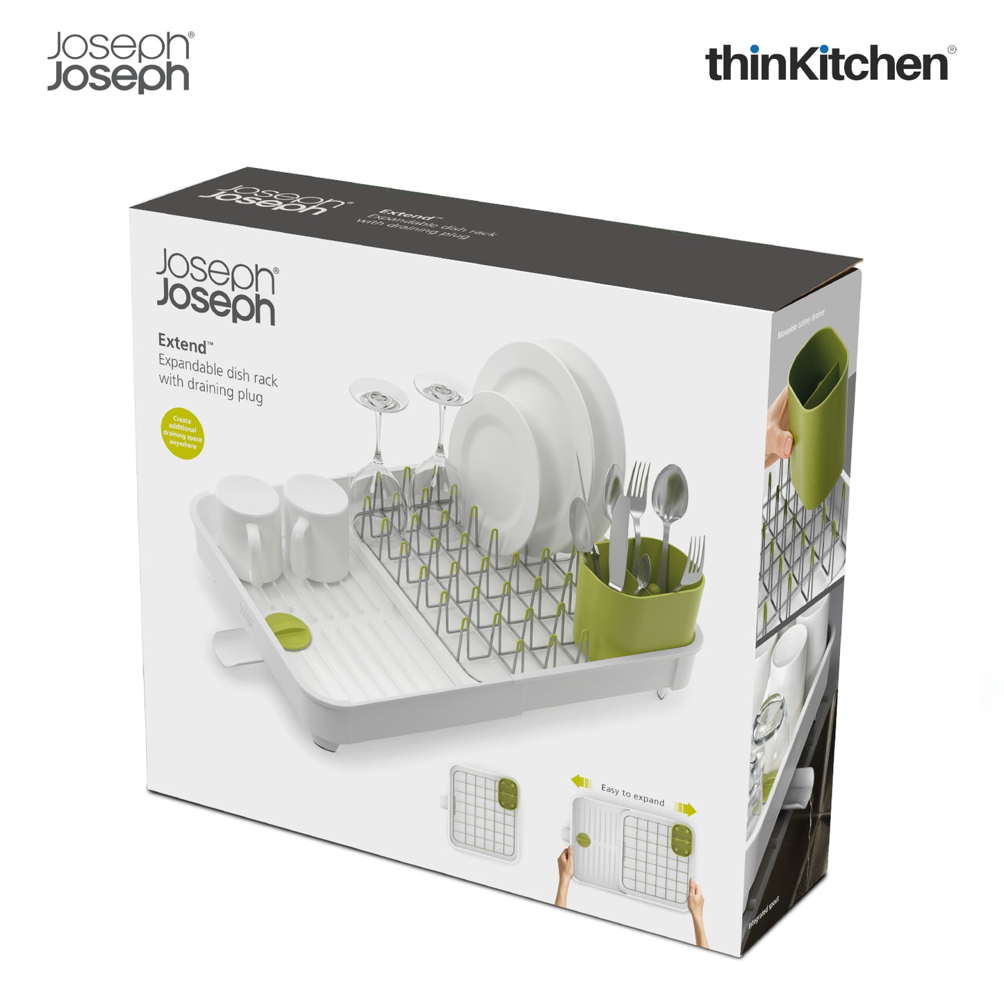Joseph Joseph Expandable Dish Rack White