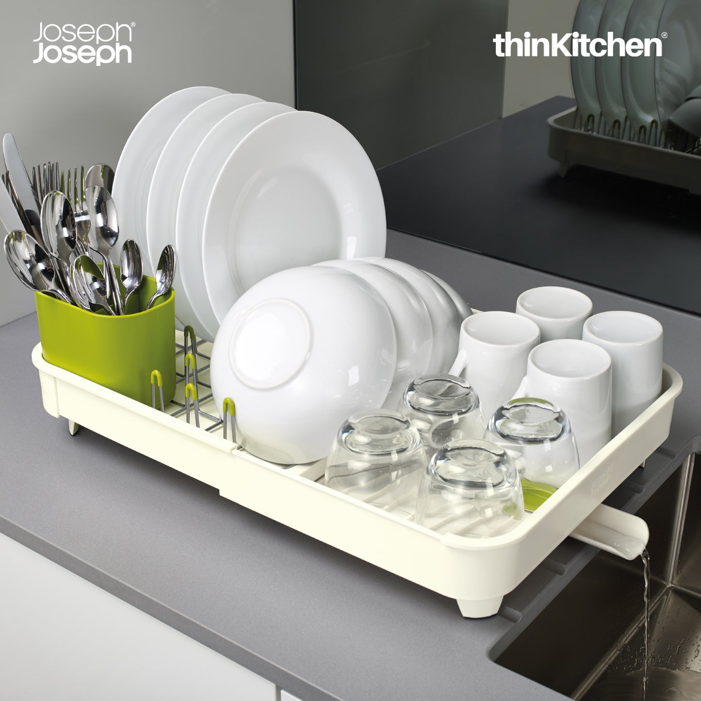 Joseph Joseph Expandable Dish Rack White
