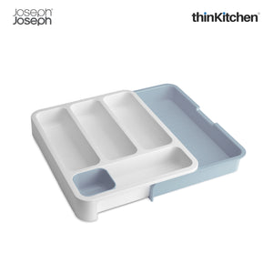 Joseph Joseph Drawer Store with Expandable Cutlery Tray, Light Blue