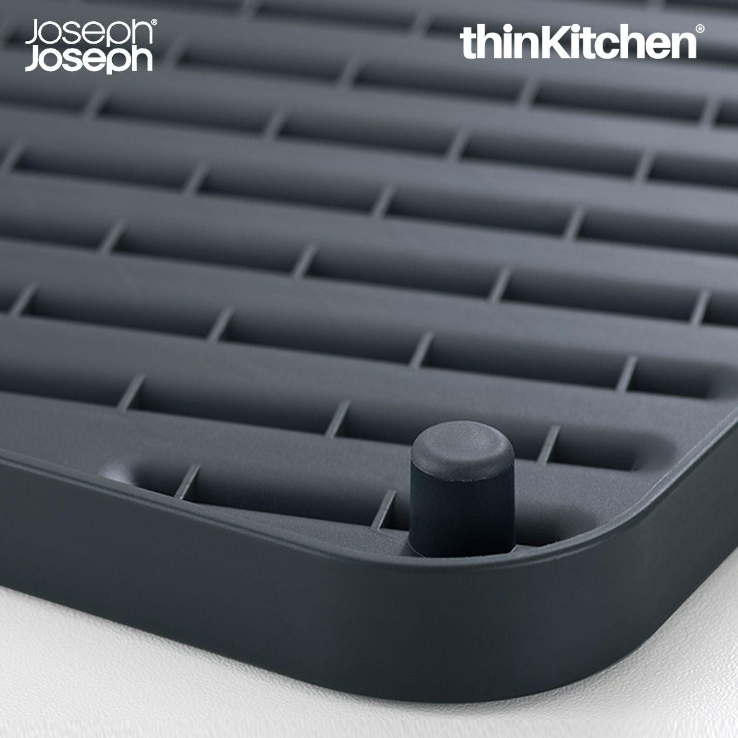 Joseph Joseph Adjustable Dish Drainer with Drip Tray, Grey - 2