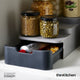 Joseph Joseph CupboardStore™ Compact 3-Tier Shelf Organizer with Drawer for Cabinet, Grey