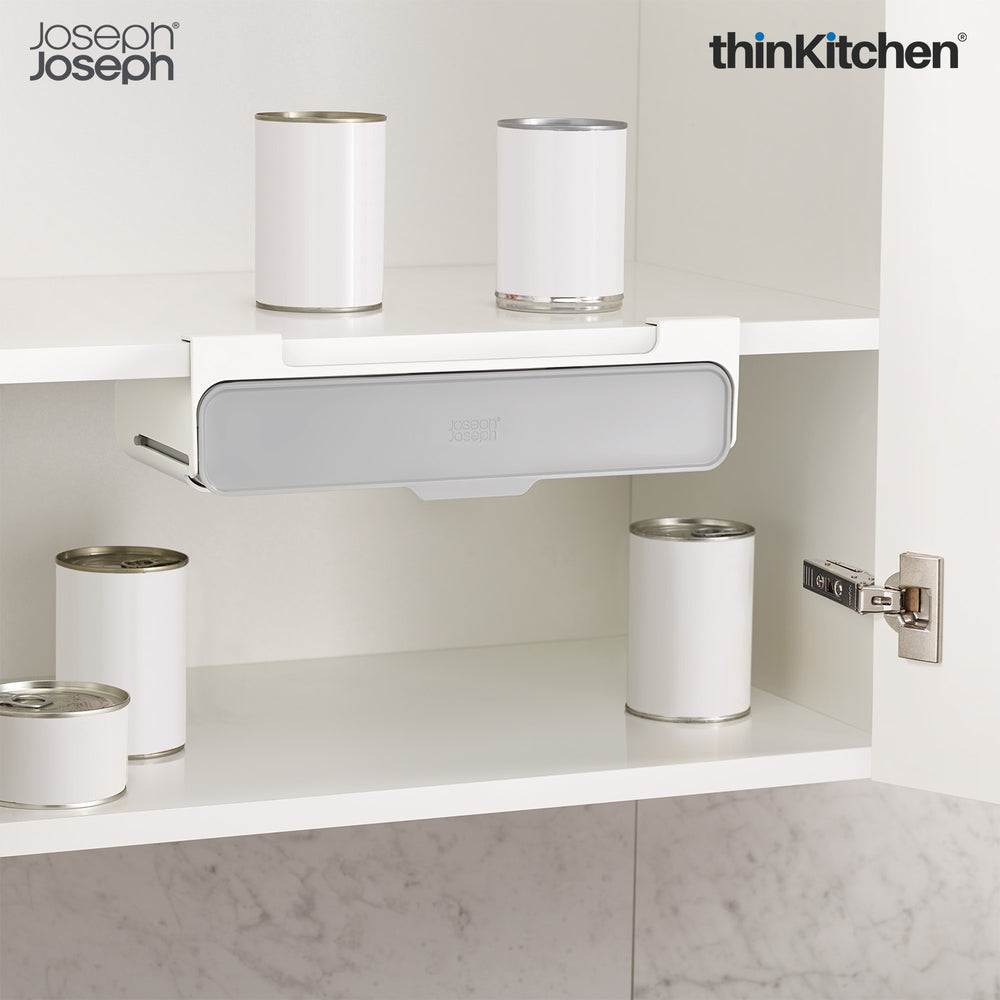 Joseph Joseph CupboardStore Premium Under-Shelf Spice Rack, Grey