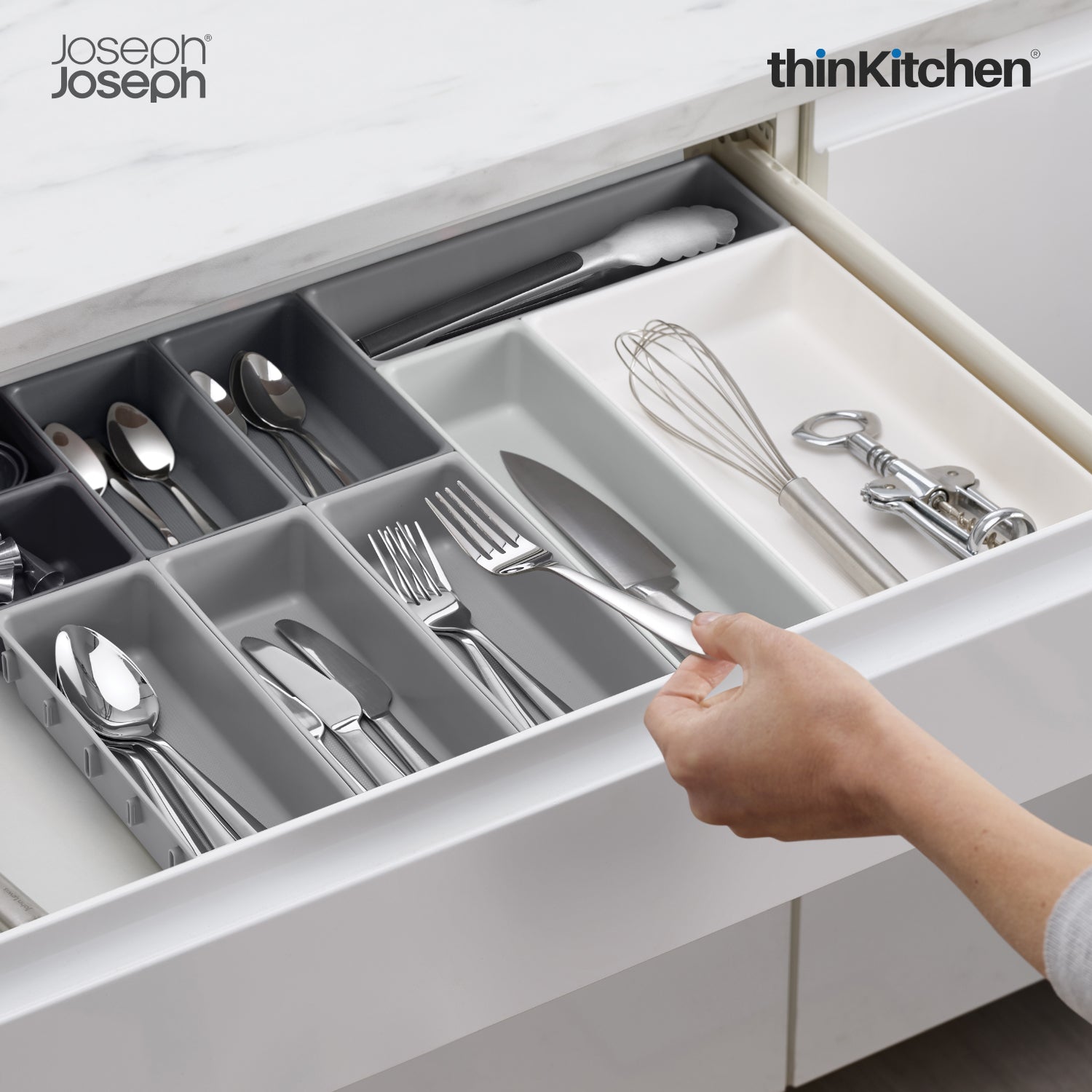 Joseph Joseph Extend Expandable Stainless Steel Dish Rack – Premium Kitchen Dish Rack with Draining Spout, Cutlery Holder Plate Holder, Durable Dish