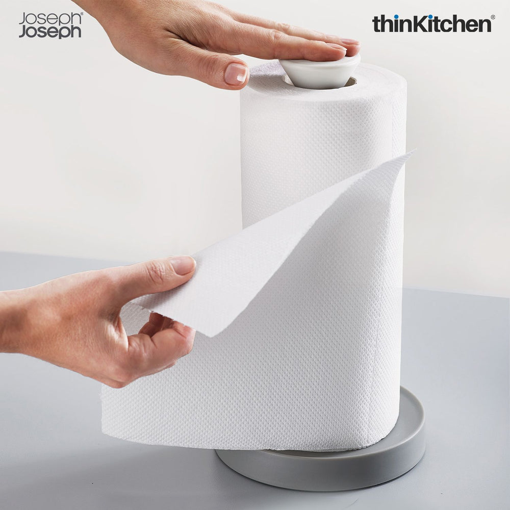 Joseph Joseph Kitchen Roll Holder, 24cm - Grey/White