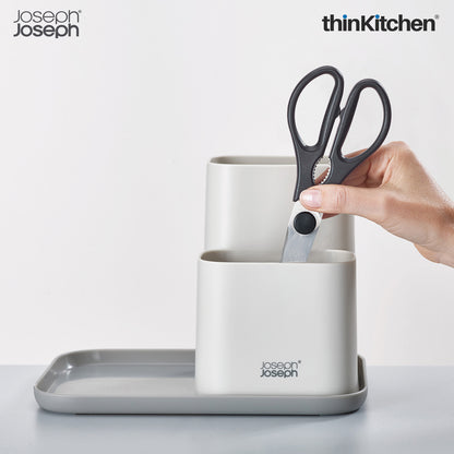 Joseph Joseph Duo Kitchen Counter Organizer, Kitchen and Storage Organisation for Gadgets, Utensils and Condiments, Grey