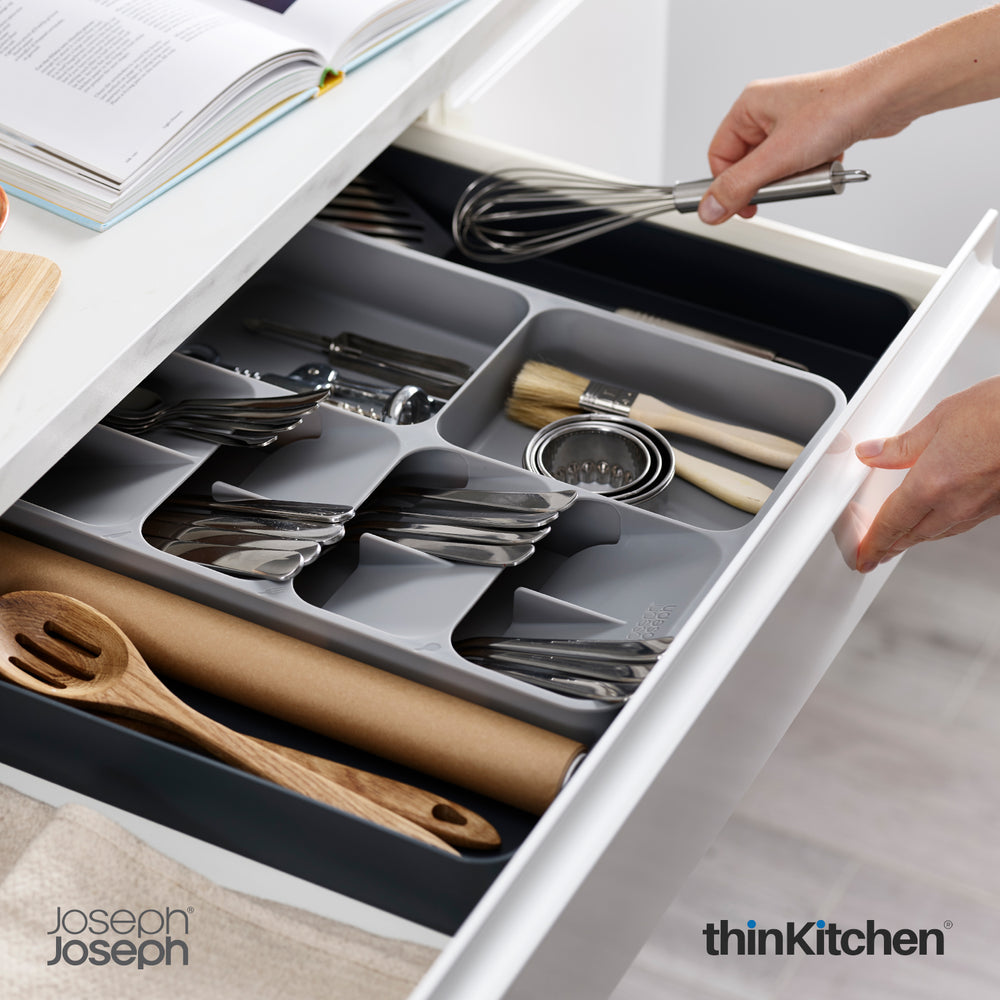 Joseph Joseph Premium Expandable Kitchen Drawer Organizer Tray, Adjustable Cutlery Flatware Holder - 15.7 x 22 Inches