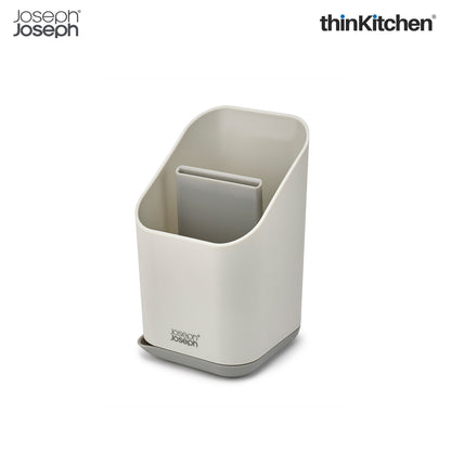 Joseph Joseph Duo Kitchen Sink Cutlery Drainer with Knife Slot, Kitchen Sink Drying Rack Cutlery Organizer, Grey