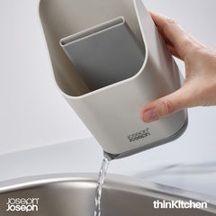 Joseph Joseph Polypropylene Duo Kitchen Sink Cutlery Drainer with Knife Slot - Grey