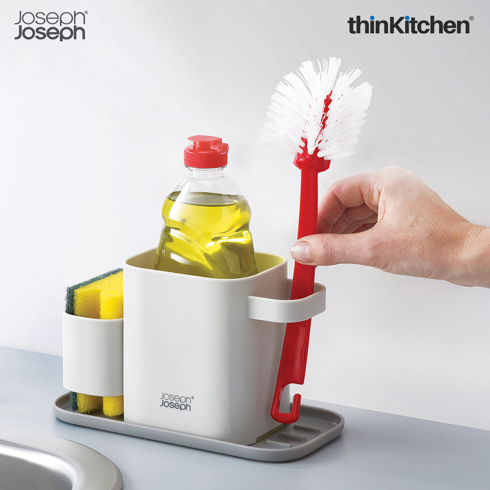 Joseph Joseph Duo Under Sink Organizer Kitchen Storage Rack for Cleaning Essentials - Grey