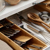 Joseph Joseph DrawerStore Bamboo Compact Cutlery Organizer | Kitchen Cutlery Organizer with Stacked Compartments for Efficient Storage