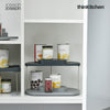 Joseph Joseph Premium  2-Tier Rotating Organiser, Kitchen Cabinet Storage for Bottles, Jars, Spices - CupboardStore, Grey