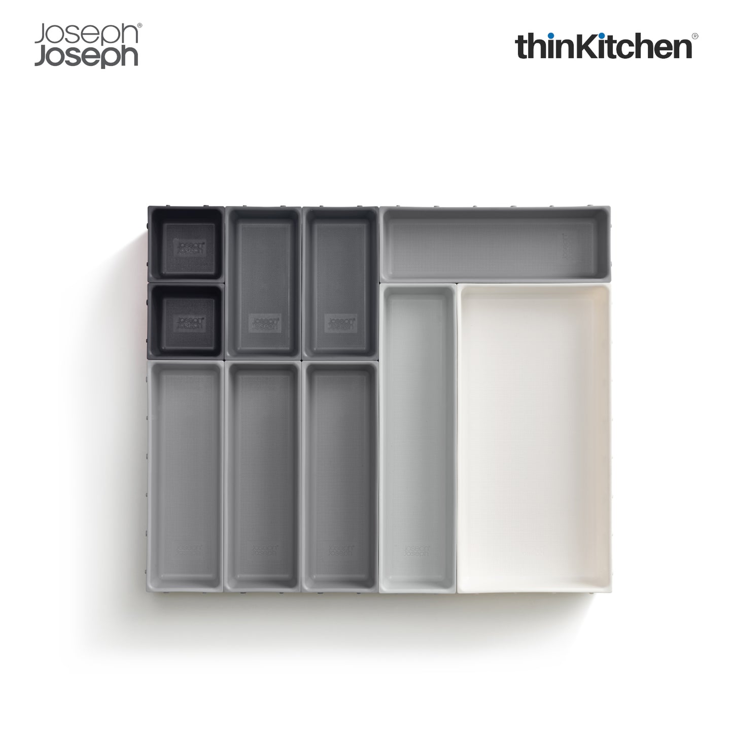 Joseph Joseph Blox 10 Piece Drawer Organiser Set Grey