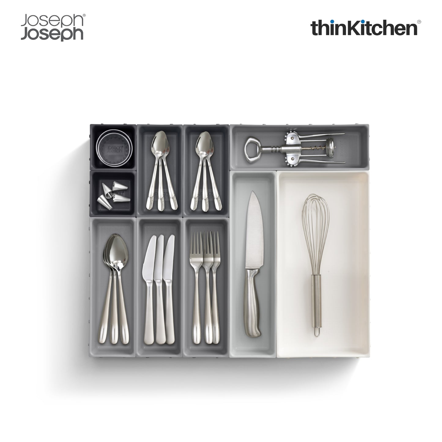 Joseph Joseph Blox 10 Piece Drawer Organiser Set Grey