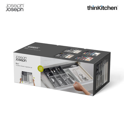 Joseph Joseph Blox 10 Piece Drawer Organiser Set Grey