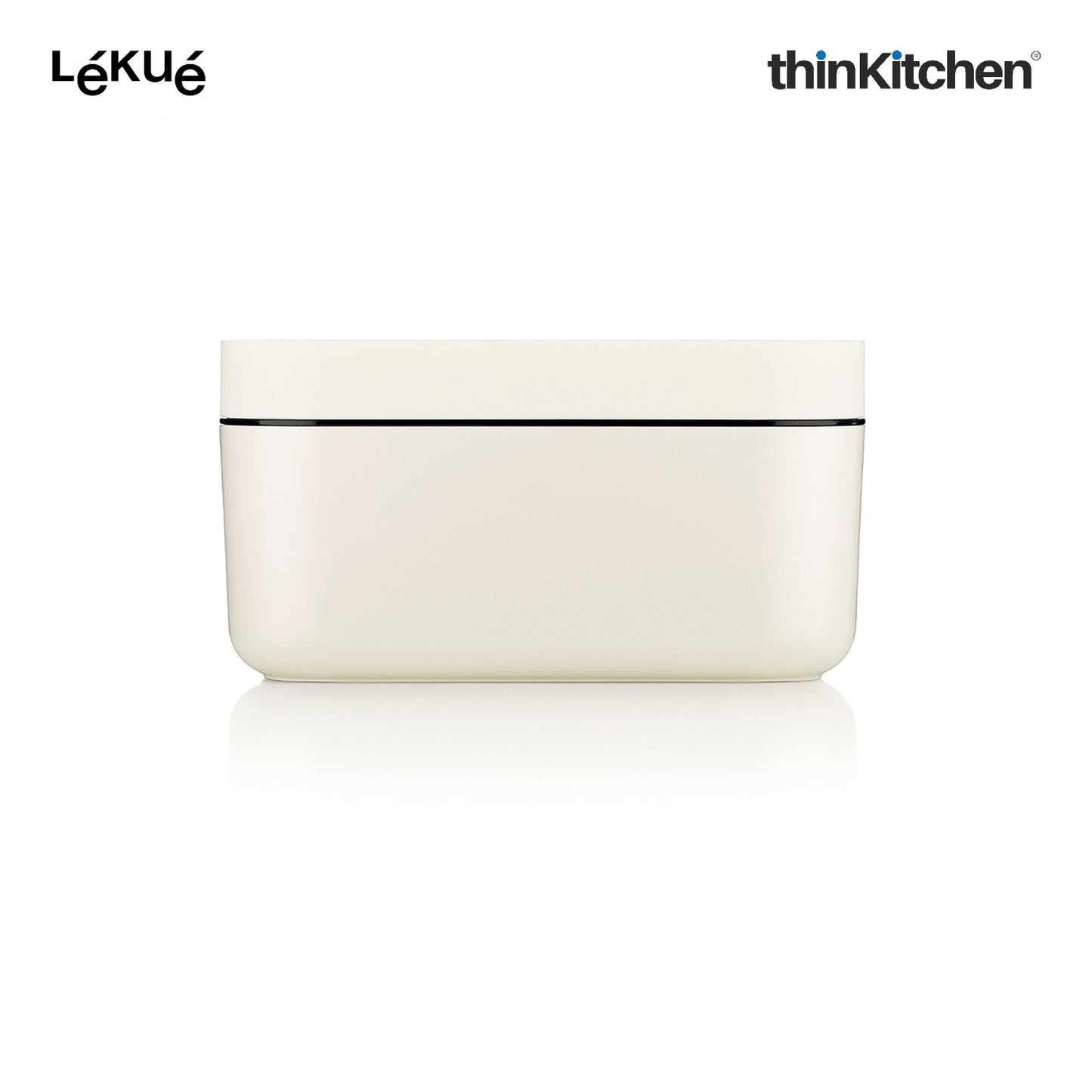 LÉKUÉ Silicone Ice Box Ice Cube Tray, Makes & Stores Upto 132 Ice Cubes, Ice Tray with Lid - White