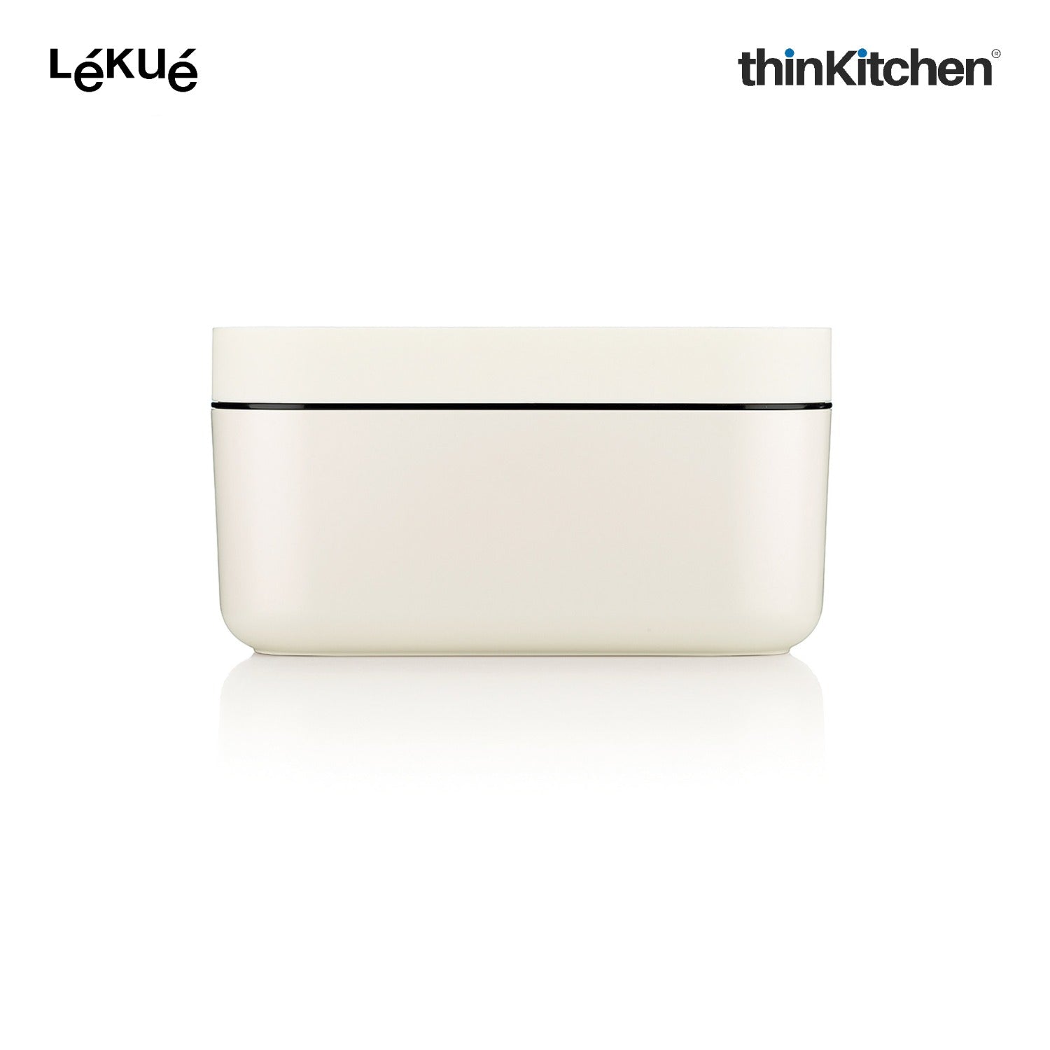 LÉKUÉ Silicone Ice Box Ice Cube Tray, Makes & Stores Upto 132 Ice Cubes, Ice Tray with Lid - White - 5