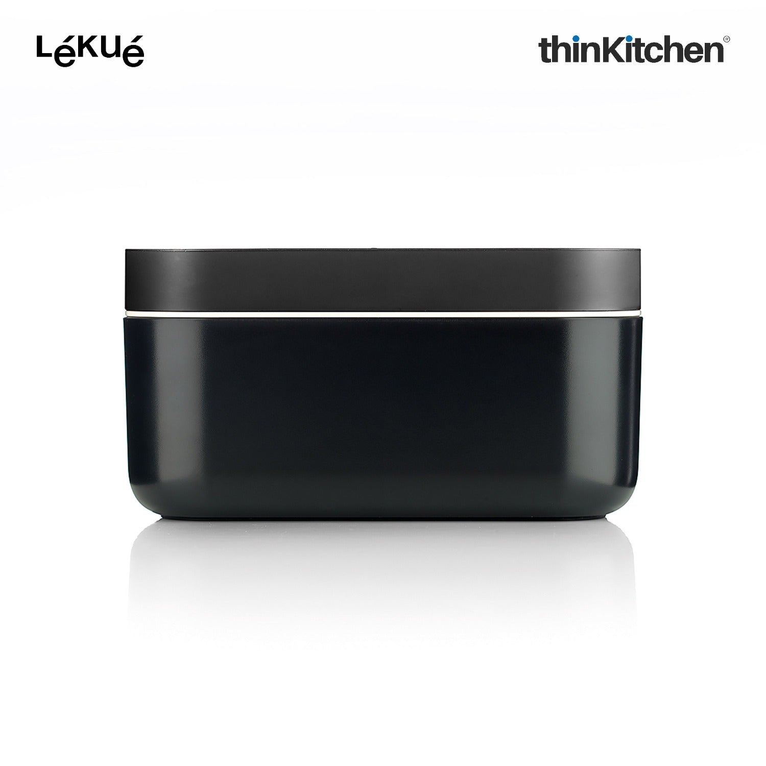 LÉKUÉ Silicone Ice Box Ice Cube Tray, Makes & Stores Upto 132 Ice Cubes, Ice Tray with Lid - Black - 4