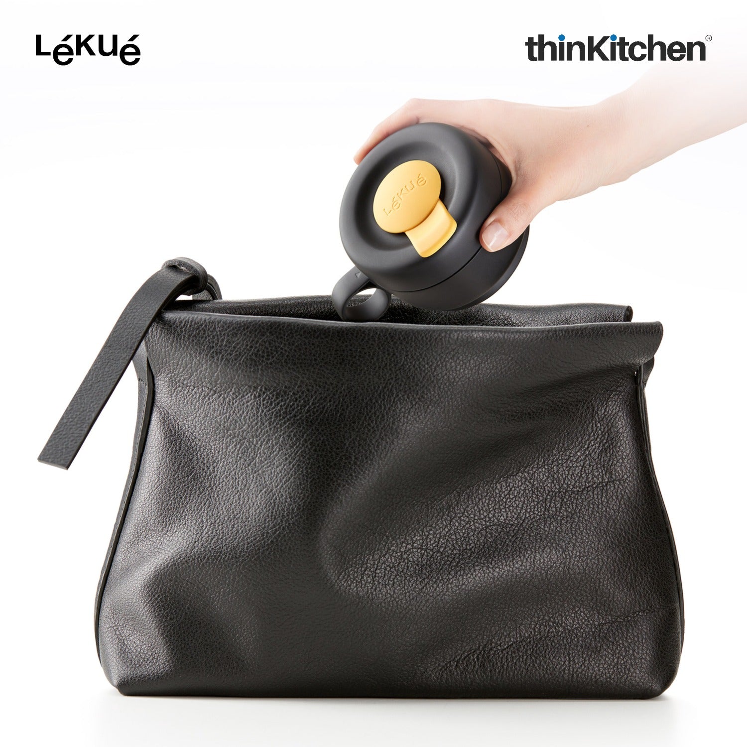 LÉKUÉ Mug To Go 350ml, Collapsible Reusable Travel Coffee Cup with Leak-Proof Lid, Portable Grey Silicone Travel Mug - 7