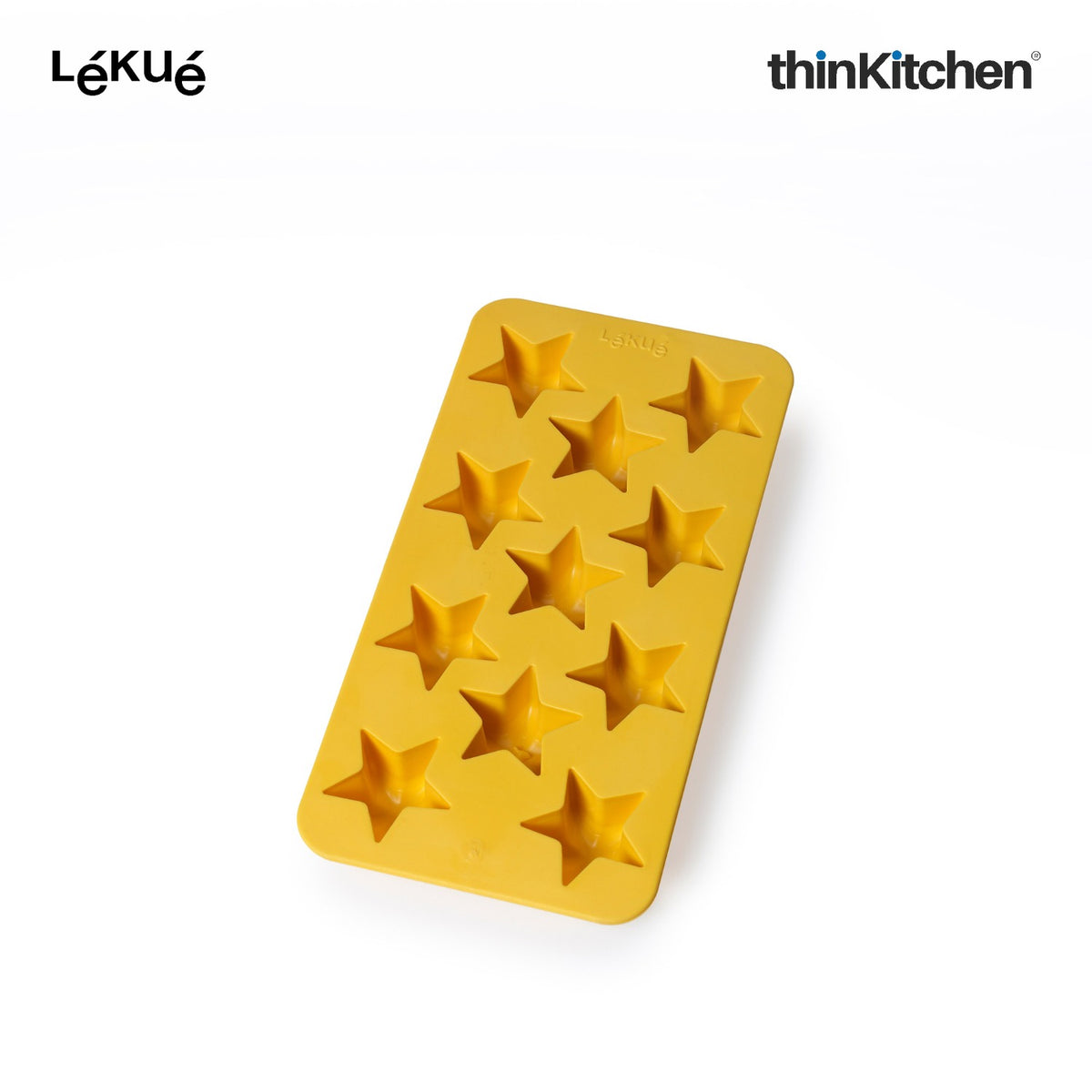 LÉKUÉ Premium Star Ice Cube Tray with Lid | Flexible Reusable Stackable Ice Mould Freezer Tray