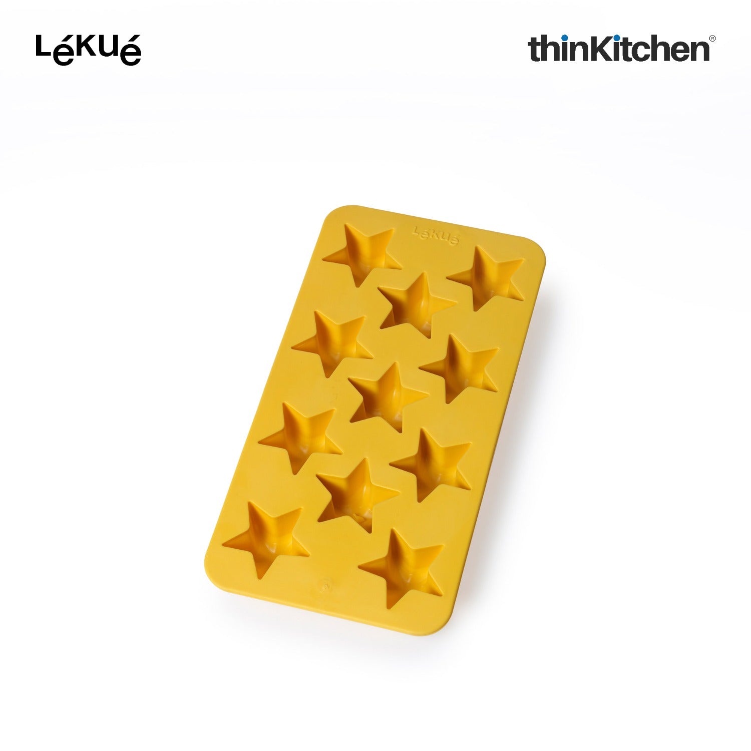 LÉKUÉ Premium Star Ice Cube Tray with Lid | Flexible Reusable Stackable Ice Mould Freezer Tray - 4
