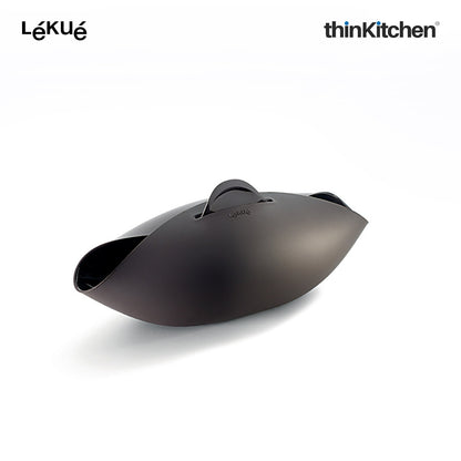LÉKUÉ Bread Maker, Platinum Silicone Brown Bread Baking Bowl 600ml, Knead & Bake in One, Oven & Microwave Safe
