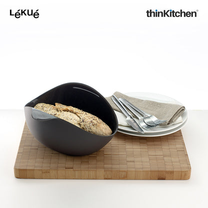 LÉKUÉ Bread Maker, Platinum Silicone Brown Bread Baking Bowl 600ml, Knead & Bake in One, Oven & Microwave Safe