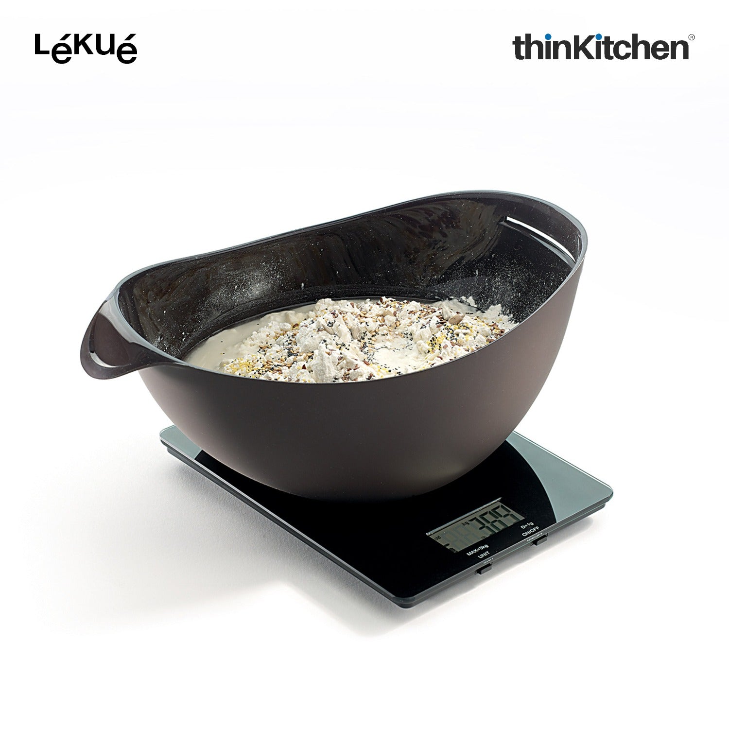 LÉKUÉ Bread Maker, Platinum Silicone Brown Bread Baking Bowl 600ml, Knead & Bake in One, Oven & Microwave Safe - 3