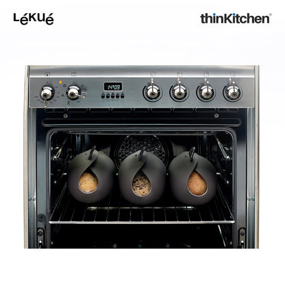LÉKUÉ Bread Maker, Platinum Silicone Brown Bread Baking Bowl 600ml, Knead & Bake in One, Oven & Microwave Safe