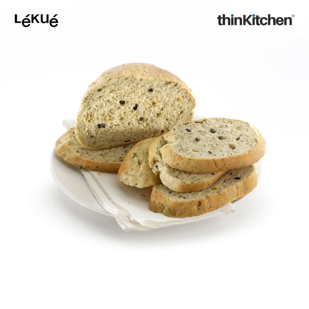 LÉKUÉ Bread Maker, Platinum Silicone Brown Bread Baking Bowl 600ml, Knead & Bake in One, Oven & Microwave Safe