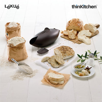LÉKUÉ Home Bread Essentials Kit, Platinum Silicone Bread Maker & Mini Baguette Mold, Oven & Dishwasher Safe