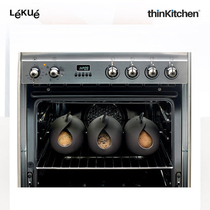 LÉKUÉ Home Bread Essentials Kit, Platinum Silicone Bread Maker & Mini Baguette Mold, Oven & Dishwasher Safe