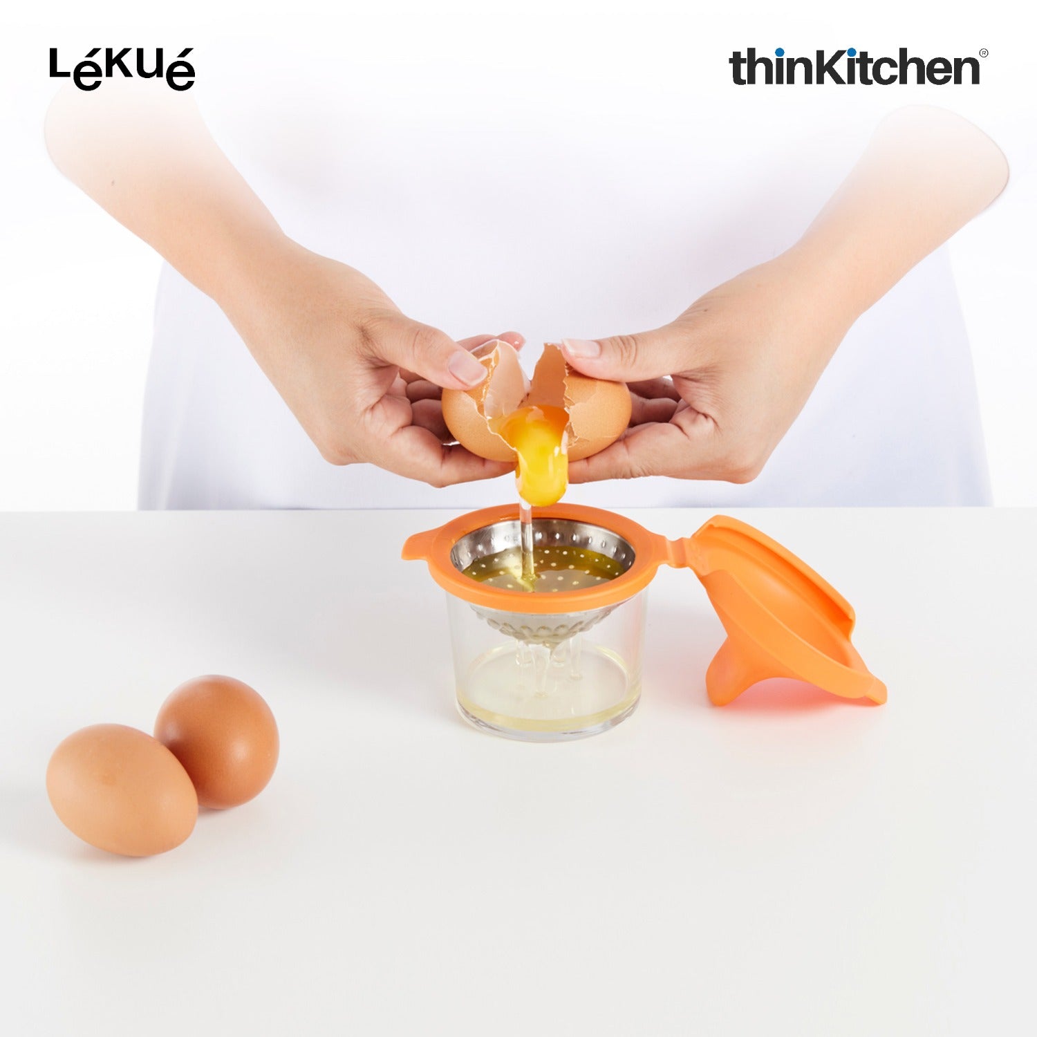 LÉKUÉ Poached Egg Cooker Set of 2, Egg Poacher for Poached Eggs in 3 Minutes, Silicone & Stainless Steel - 2