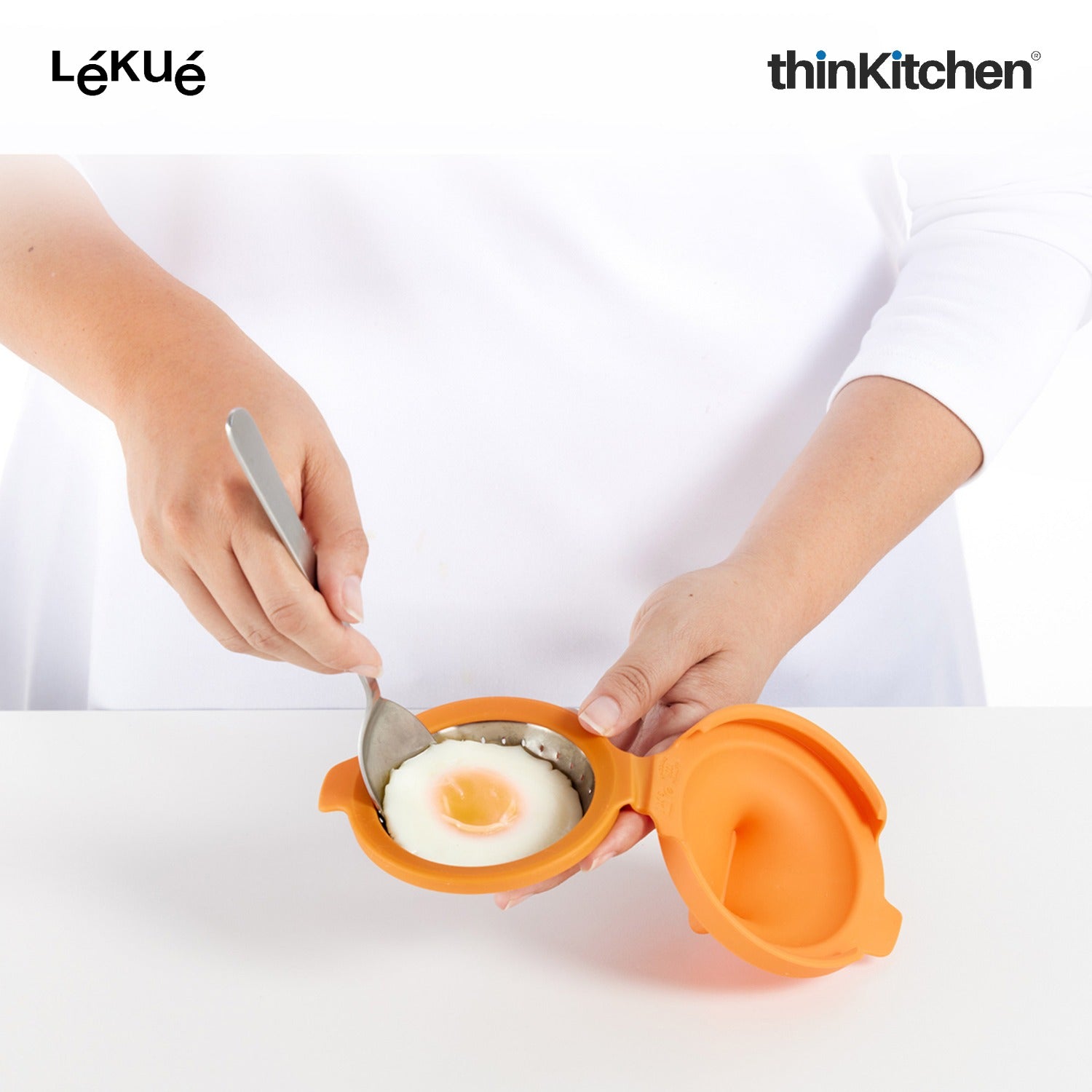 LÉKUÉ Poached Egg Cooker Set of 2, Egg Poacher for Poached Eggs in 3 Minutes, Silicone & Stainless Steel - 7