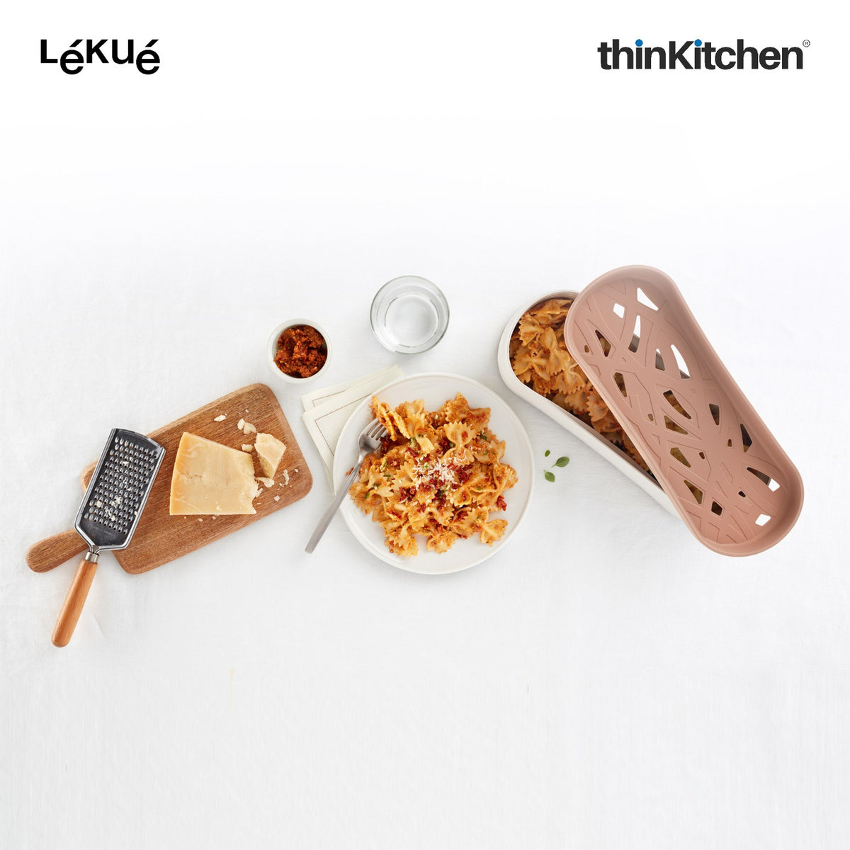 LÉKUÉ Premium Microwave Pasta Cooker - 1.5L, Cooks Up to 4 Servings in 10 Minutes, Drain & Serve - 7
