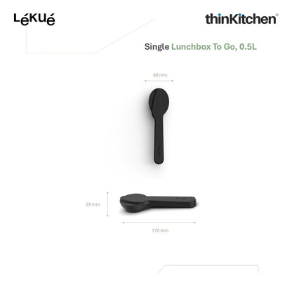 LÉKUÉ Premium 3 Pcs Portable Travel Cutlery Set with Case - Stainless Steel Fork, Knife & Spoon