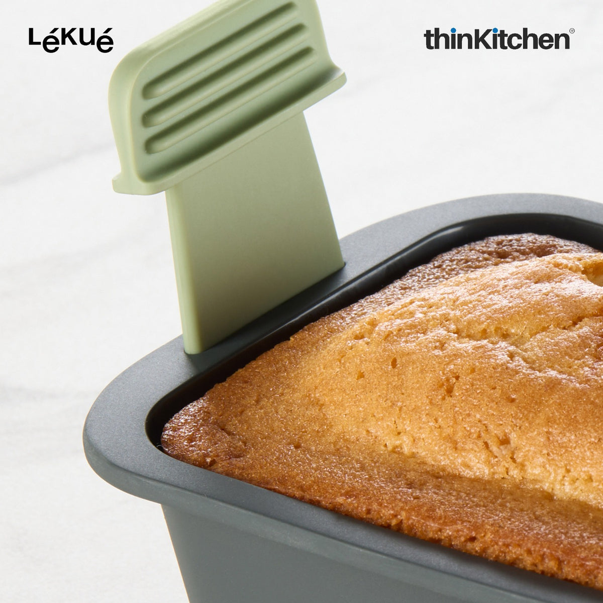 LÉKUÉ Premium Rectangular Air Fryer Basket, Platinum Silicone Reusable Non Stick Air Fryer Insert with Extendable Handles - 4