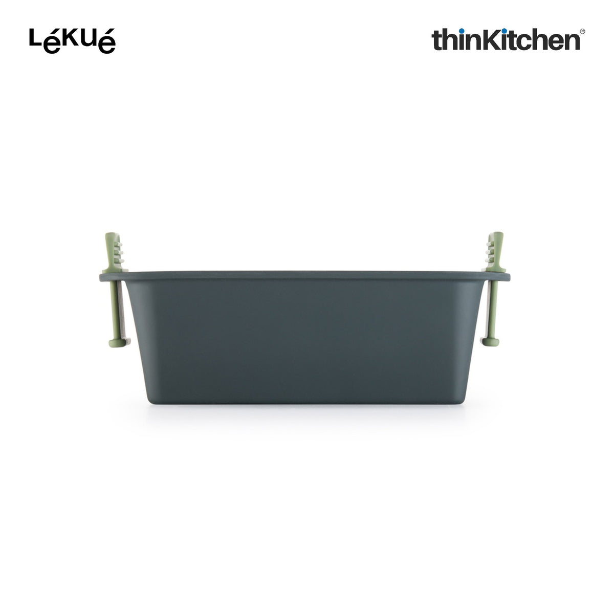 LÉKUÉ Premium Rectangular Air Fryer Basket, Platinum Silicone Reusable Non Stick Air Fryer Insert with Extendable Handles