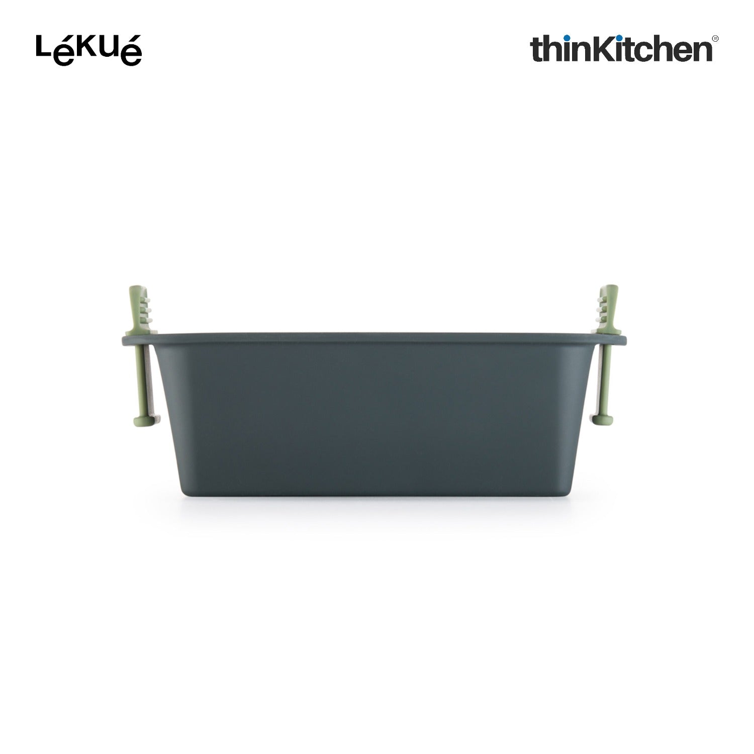 LÉKUÉ Premium Rectangular Air Fryer Basket, Platinum Silicone Reusable Non Stick Air Fryer Insert with Extendable Handles - 3