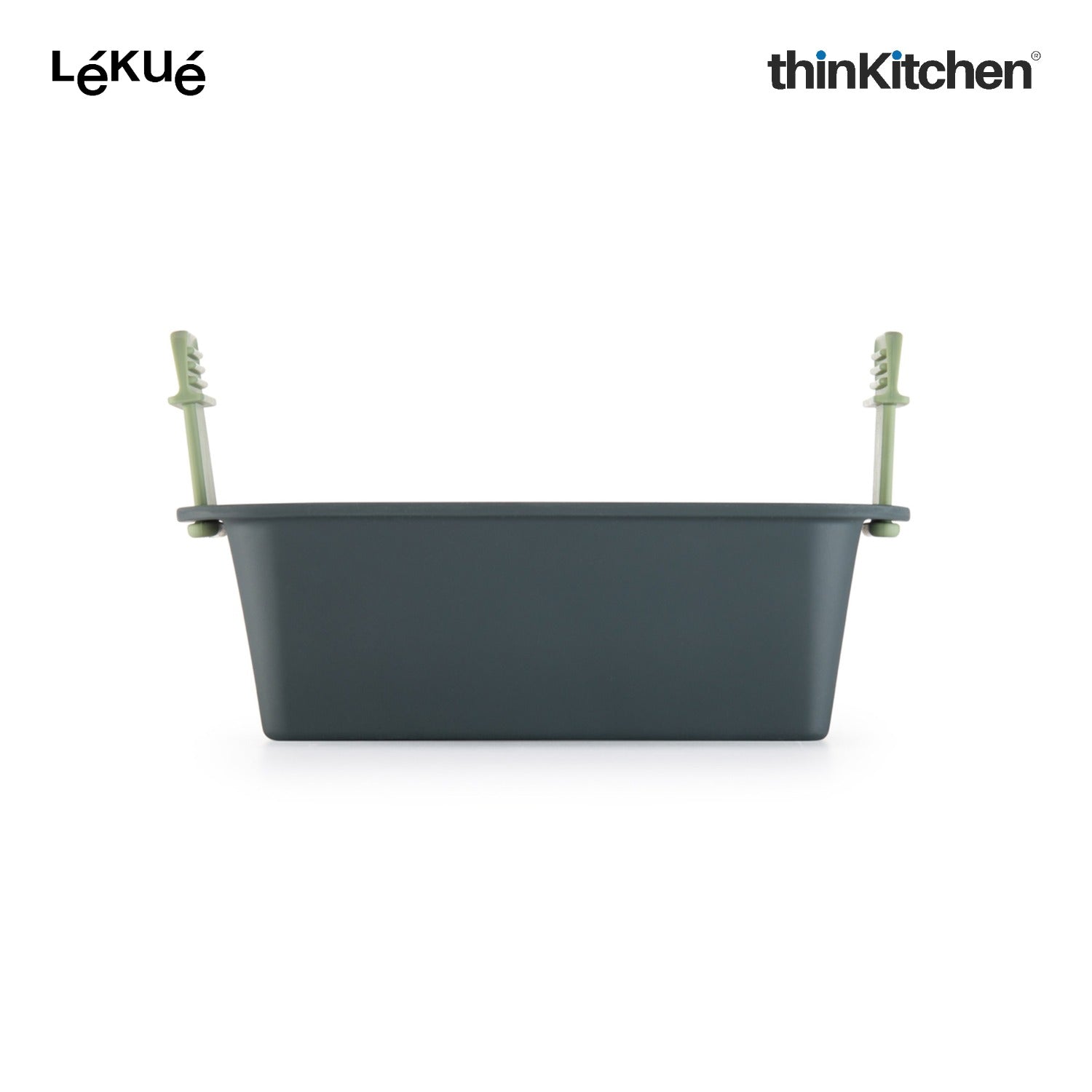 LÉKUÉ Premium Rectangular Air Fryer Basket, Platinum Silicone Reusable Non Stick Air Fryer Insert with Extendable Handles - 2